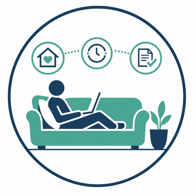 Work through your paperwork from home, at your own pace
